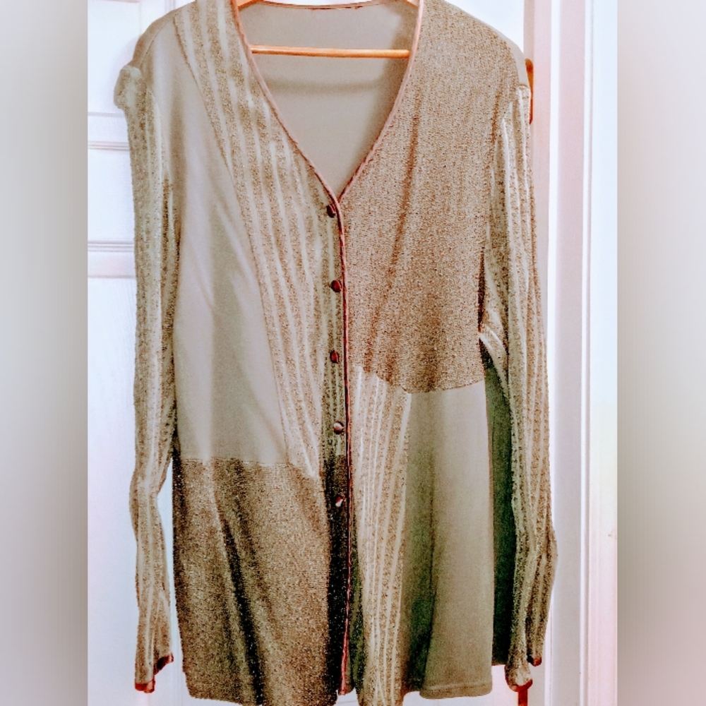 Green-ish Unusual Sweater Top